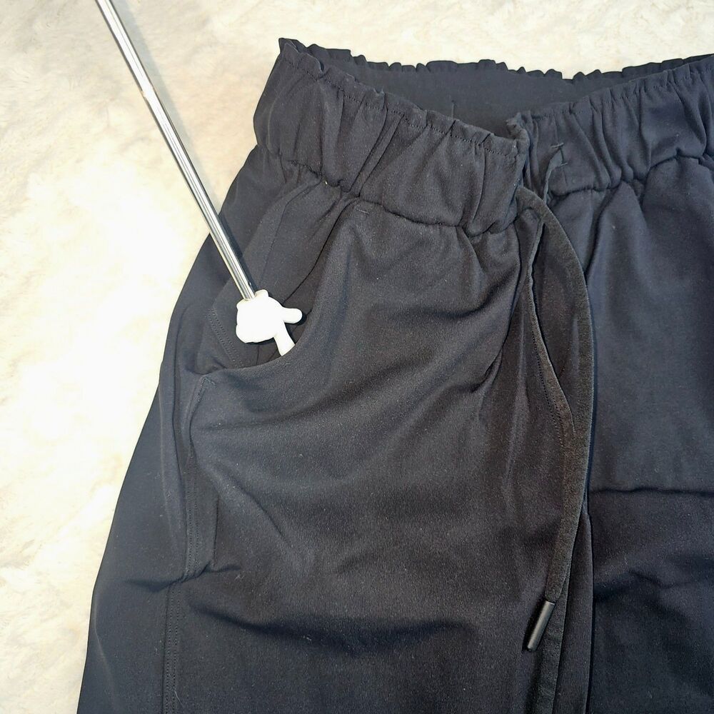 Lululemon Black Joggers XS Drawstring Zip Pocket Athletic Dri Fit Pants - Picture 5 of 12